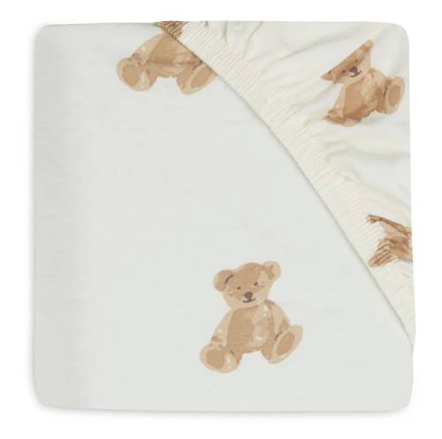 JOLLEIN Fitted Sheet Jersey 70x140 - Teddy Bear